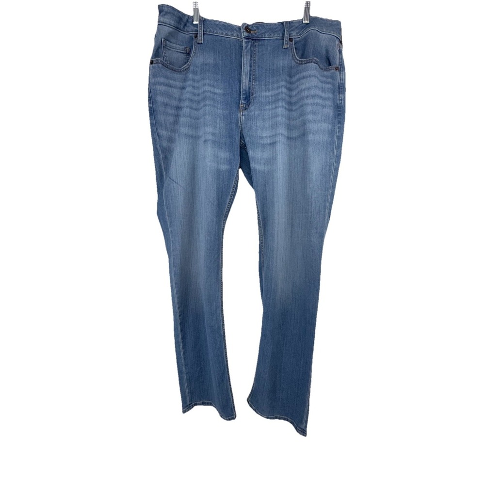 True Classic Jeans Mens Blue Straight High Stretch Comfort Size 38x33 - Picture 2 of 4
